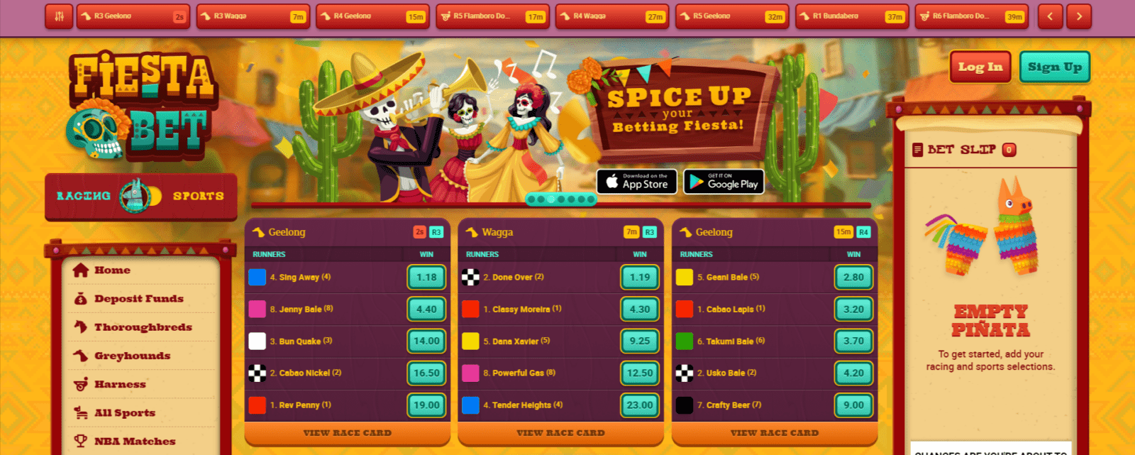 FiestaBet homepage
